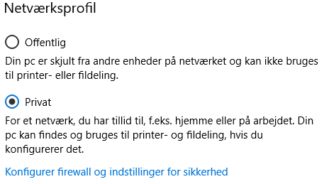 netværksprofil